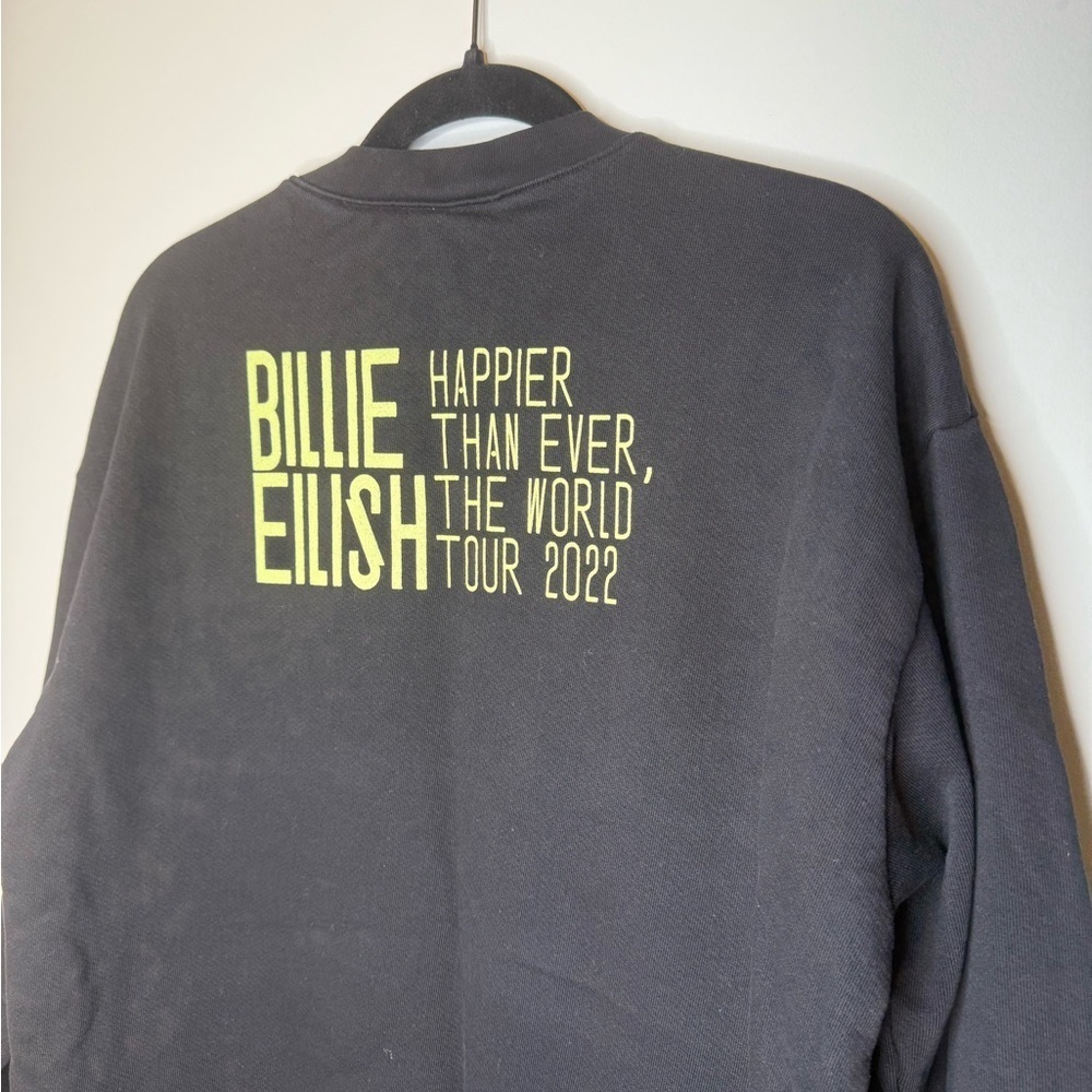 Billie Eilish Happier Than Ever 2022 World Tour Merch Crew Neck - Picture 6 of 9